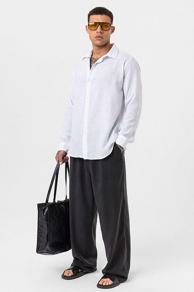 Vamos Oversize Long Sleeve Top Ecru
