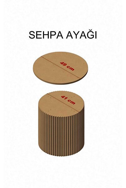 Rafhomestore SEHPA AYAĞI BOHEM TARZI BOYANABİLİR HAM MDF (41 ÇAP)(1 ADET)