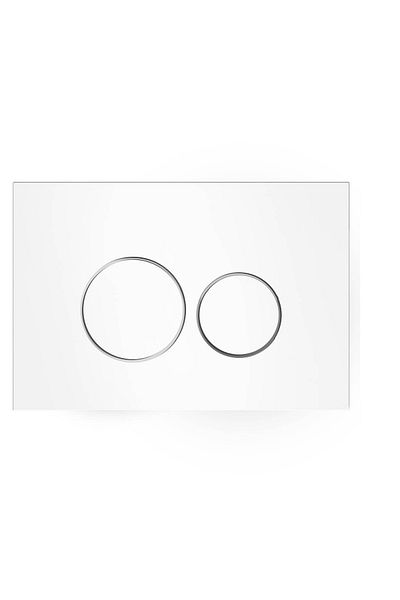 VitrA Clapeta De Actionare Din Sticla Alba, Actionare Dubla, 249x169 Mm, Colectia Origin