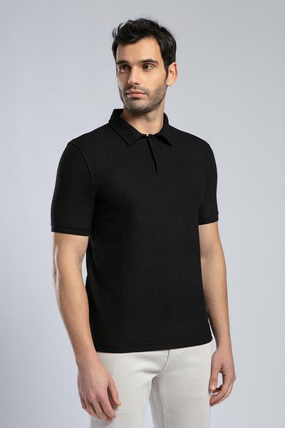 Lee Cooper Ανδρικό μπλουζάκι Jody μαύρο πόλο με γιακά