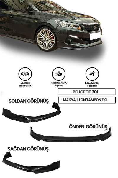 Tepe Tuning Peugeot 301 Peugeot 301 Makyajlı Ön Ek (plastik) Uyumlu