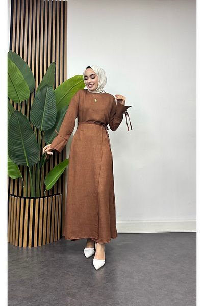 FREEMİH TEKSTİL K Enth Effective Double Suit with Drawstring from Arm to Waist Brown