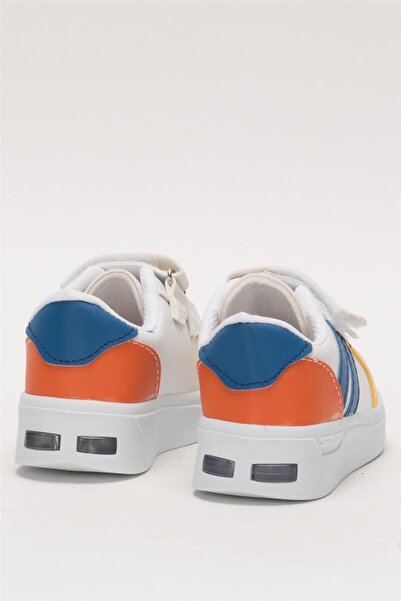 Liger Lighted Unisex Comfortable Lightweight Children's Sports Shoes White - Blue