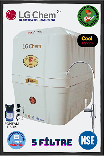 ligth gastro LG Chem COOL SERIES  POMPALI & ÜCRETSİZ MONTAJ 8 LİTRE 5 FİLTRE ...
