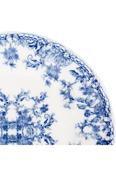 porselenden Blue Dream Küçük Boy 6 Adet 17 Cm Porselen Mavi Klasik Tatlı Tabağı Seti