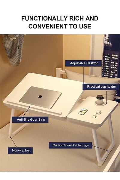 KidLe Laptop Desk for Bed Couch, Portable Lap Desk/Stand for Laptop