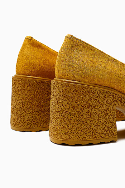 Limoya Boi Mustard Suede Platform Casual Women's Shoes