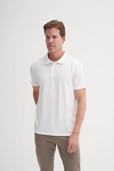 Cazador Πλεκτό ζακάρ μπλουζάκι Polo Neck Regular Fit