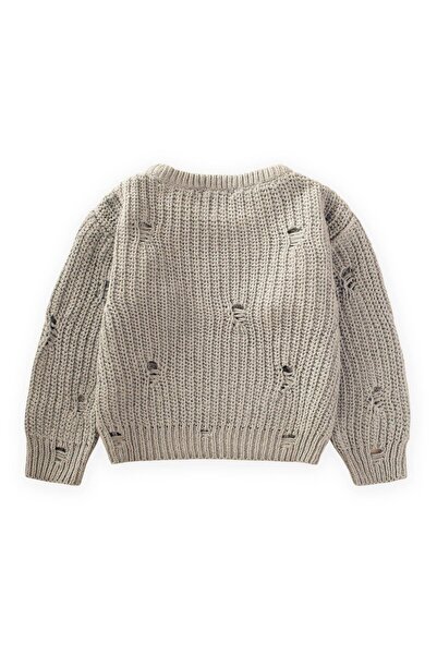 Cigit Μπεζ Πλεκτό Πουλόβερ Θεσσαλονίκης για Ηλικίες 2-8