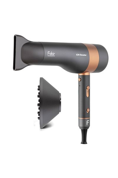 Fakir Ion Booster Hair Dryer, 2000w Ac Motor, Ion, Continuous Speed, 3 Temp Settings, Lcd, 2.5m Cable