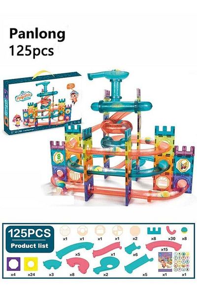 COOYA Magnetic Tiles Pipe Magnetic Blocks Toys, Educational Building Set, Puzzle Toys Gift(125 PCS)