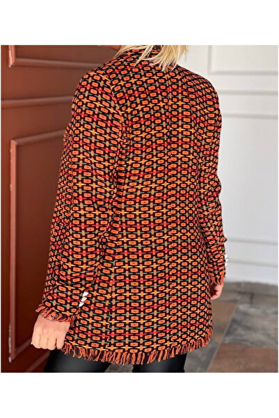 Butik BLAZER DÜĞMELİ ORANGE TÜVİT CEKET