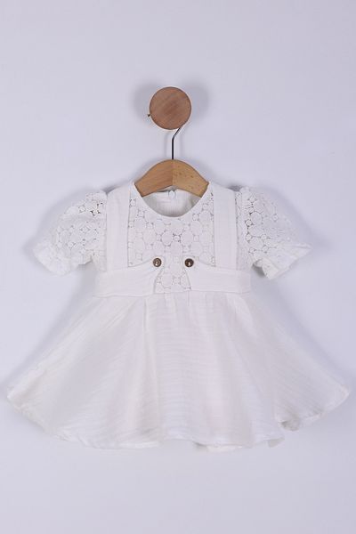 Zey Baby Monthly Lace Detailed Short Sleeve Baby Dress