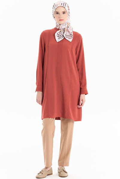 Tuğba Bel Lastikli Dar Paça Pantolon - Bej