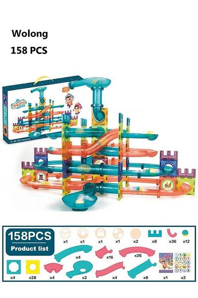 COOYA 3D Magnetic Tiles Pipe Magnetic Blocks Toys, Educational Building Set, Puzzle Toys Gift(158 PCS)