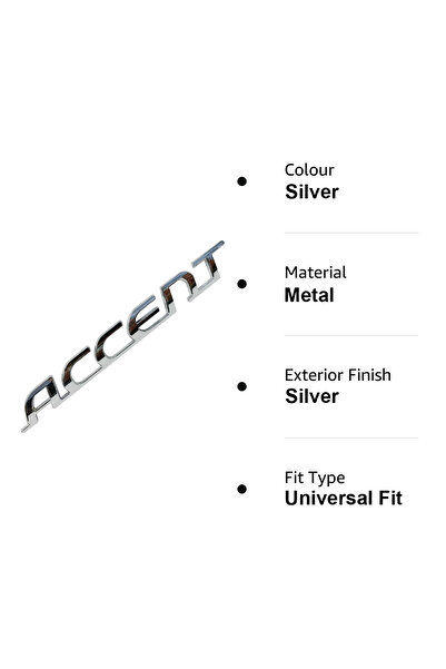 Generic Car Grille Emblem, Universal Car Emblem, Car front Grille Badge, Car Accessories (ACCENT)