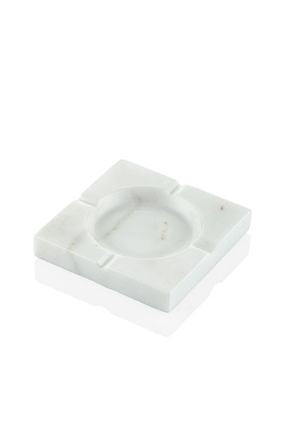 SETABIANCA Modern Evza - Marble and White Ashtray