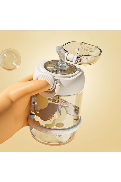 COOYA Cute Water Bottle, Large Capacity Water Cup With Straw, Plastic Water Cup, 630 ML