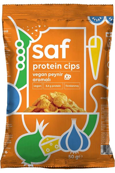 Saf Nutrition Pure Vegan Cheese Flavored Protein Chips 50 Gr (3 Pcs)