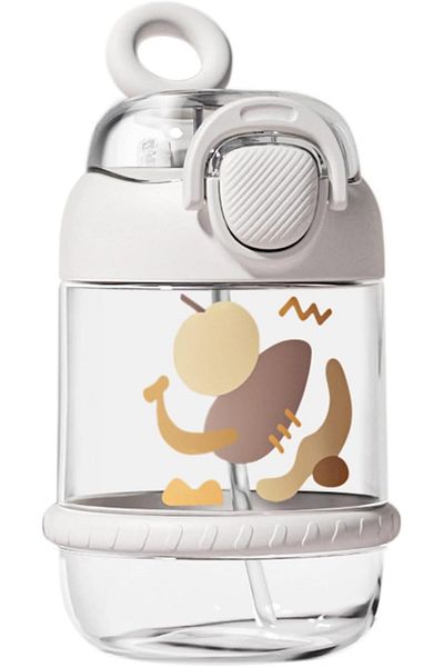COOYA Cute Water Bottle, Large Capacity Water Cup With Straw, Plastic Water Cup, 630 ML