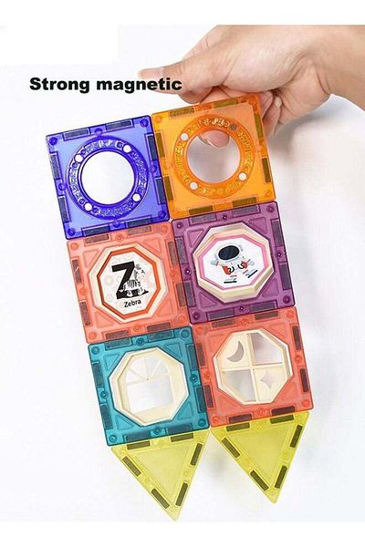 COOYA 107PCS Orbital Magnetic Building Blocks Toys, 3D Building Construction Early Learning Tiles for Kids