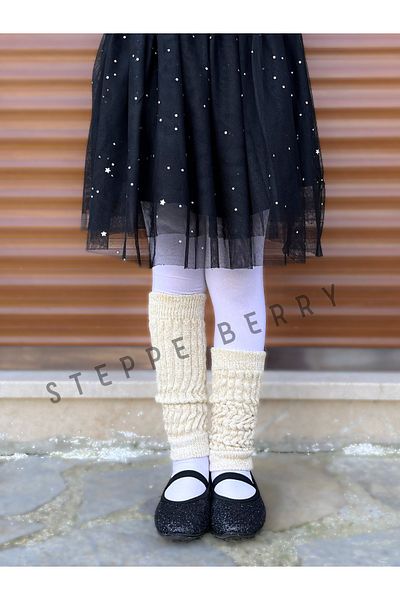 STEPPE BERRY Glitter Gold Παιδικά Κολάν Κάλτσες
