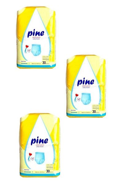 Pine Absorbent Panties Xl 3 Packs of 30 Patient Diapers
