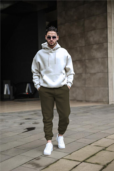 YAKAMEL Ανδρικό Σετ Φόρμας Διπλού Χρώματος Basic Oversize