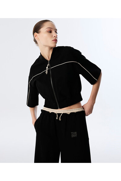 Twist KONTRAST BİYELİ BOMBER SWEATSHIRT