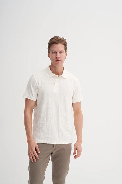 Cazador Μπλουζάκι με μοτίβο με κυματιστό γιακά Polo Regular Fit