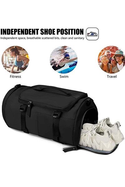 COOYA Large Capacity Sports Gym Bag,with Shoes Compartment & Wet Pocket, Sports Gym Bag for Men & Women