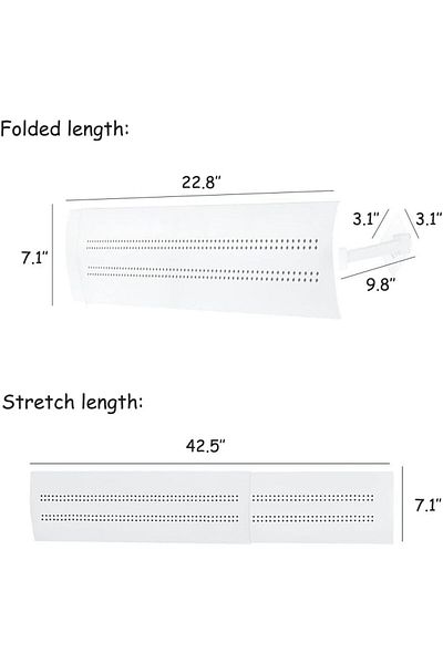 COOYA Adjustable Air Conditioner Deflector, Anti Direct Blowing Air Vent, Air Cooled Baffle Confinement
