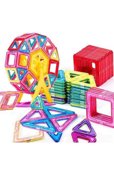COOYA 206 Piece Magnetic Blocks Playset, DIY Creative Stem Blocks,  for Boys and Girls and Preschoolers
