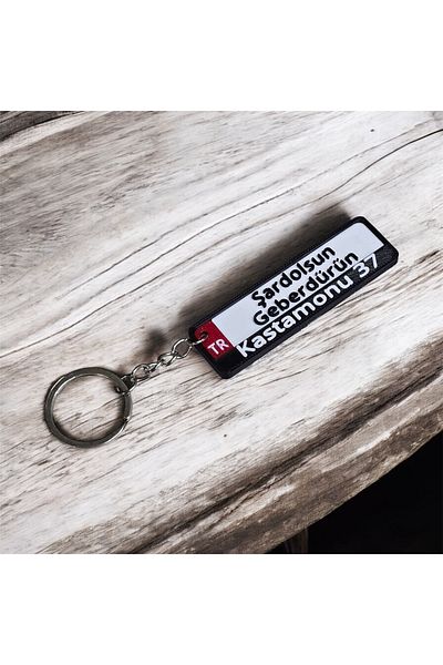 farklı bir hediye Kastamonu Motto Words License Plate Keychain