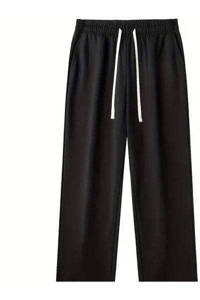 GERLAY Men's Black Straight Leg Sweatpants