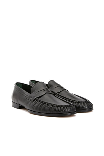 George Hogg Siyah Erkek Deri Loafer