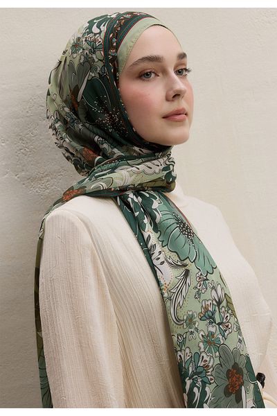Fresh Silk Shawl - Dahlia Motif Reduced Sold Haka