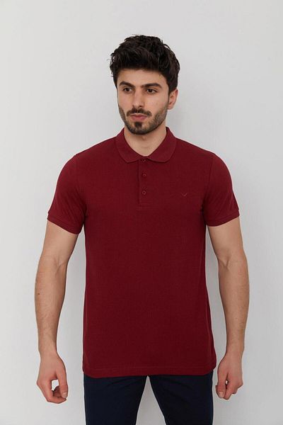 Cazador Μπλουζάκι Polo Neck Slim Fit Pique απλό βαμβακερό μπλουζάκι