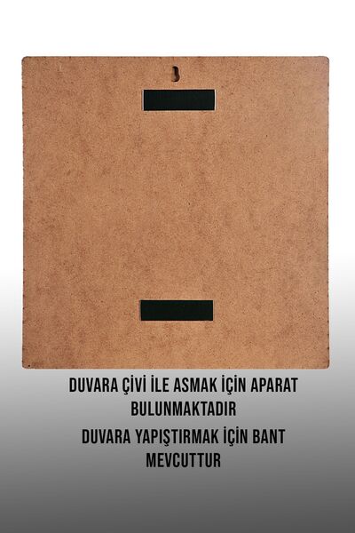 yhfoto 9 Adet 25x25 Çerçeve - Ahşap Kemençe Çerçeve - Mdf Kare Fotoğraf Çerçeve