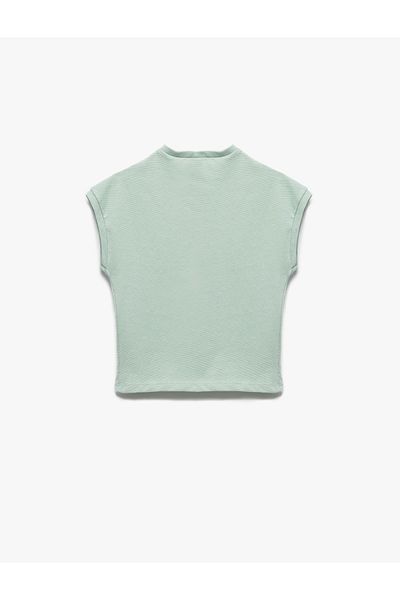 Koton Cotton Crew Neck Button Detailed Sleeveless Basic Undershirt