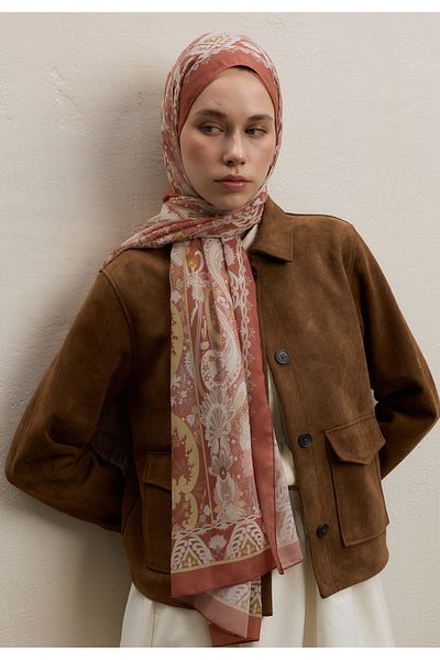 Fresh Silk Crepe Shawl and Kirimet Outfit Verona Pattern