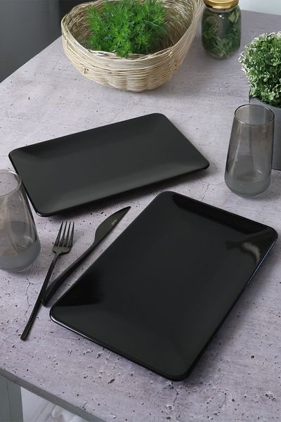 Keramika Farfurie Barca Neagra 31 Cm 2 Bucati