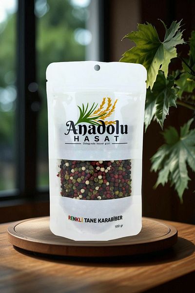 ANADOLU HASAT Colored Grain Black Pepper, 4 Coloured Black Pepper 100Gr (Produced, Ir Grain, No Additives)