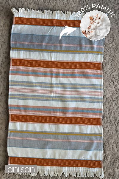 Anılsan Sunset Stripe Detail Πετσέτα θαλάσσης 100% βαμβάκι 50x80