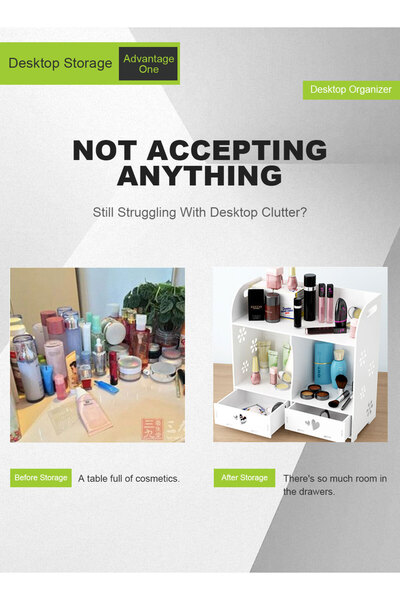 KidLe Desktop Bookshelf,High-Capacity Desk Organizer Simple Desktop Cosmetic Organiser