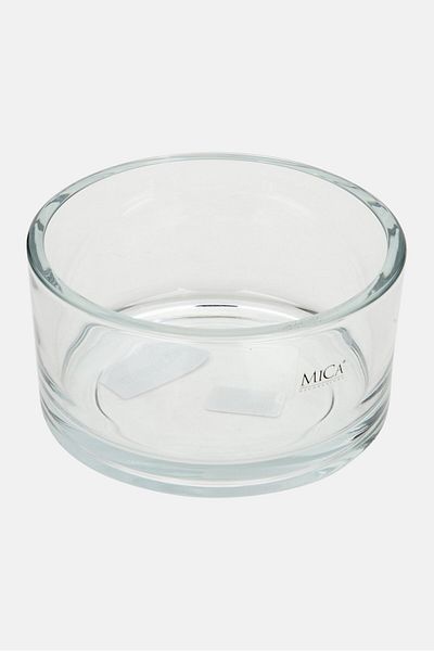 Muy Mucho Glass Round Bowl 8 H X 15 D Cm, Transparent