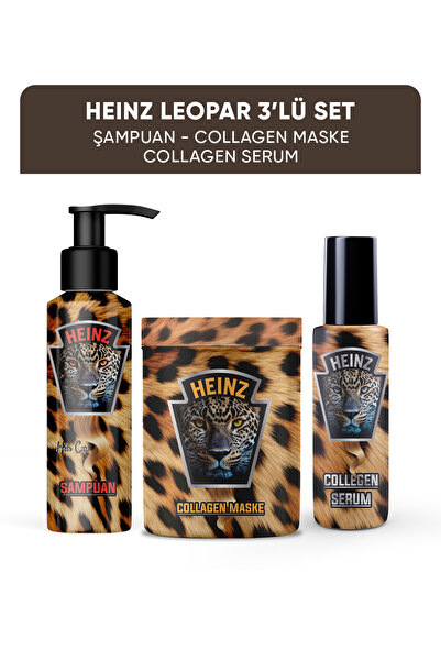 Heinz LEOPAR 3'LÜ SET ŞAMPUAN - COLLAGEN MASKE - COLLAGEN SERUM