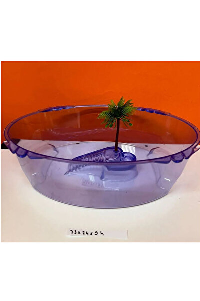 Meç Kaplumbağa Bahçesi (Oval) [33x24x9h] [Mor]