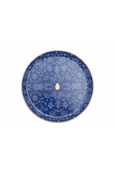 Porland Glamorous Navy Blue Flat Plate 24 Cm