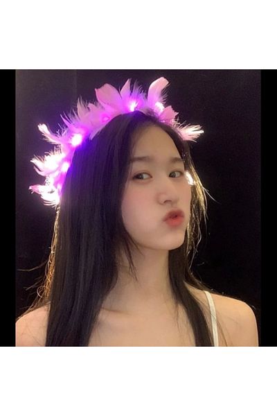 UZAY ONLİNE Rgb Led 3 Function Party Crown - Pink Color